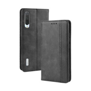 Magnetic Buckle Retro Crazy Horse Texture Horizontal Flip Leather Case for Xiaomi CC9e /A3, with Holder & Card Slots & Photo Frame(Black) (OEM)