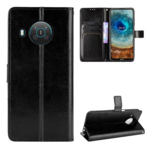 For Nokia X10 / X20 Crazy Horse Texture Horizontal Flip Leather Case with Holder & Card Slots & Lanyard(Black) (OEM)