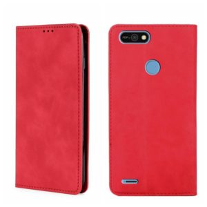 For Tecno Pop 2/Pop 2F/Pop 2 Pro/Pop 2 Power/Itel P13 Skin Feel Magnetic Horizontal Flip Leather Phone Case(Red) (OEM)