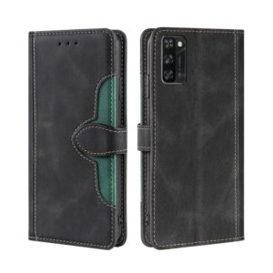 For Blackview A100 Skin Feel Straw Hat Magnetic Buckle Leather Phone Case(Black) (OEM)