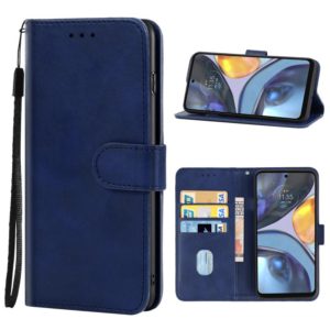 For Motorola Moto E32s Leather Phone Case(Blue) (OEM)
