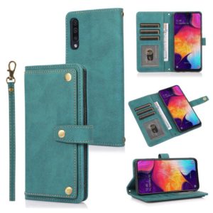 For Samsung Galaxy A50 / A30s / A50s PU + TPU Horizontal Flip Leather Case with Holder & Card Slot & Wallet & Lanyard(Lake Blue) (OEM)