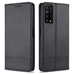 For Huawei Y7a AZNS Magnetic Calf Texture Horizontal Flip Leather Case with Card Slots & Holder & Wallet(Black) (AZNS) (OEM)