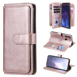 For Xiaomi Redmi Note 8 Multifunctional Magnetic Copper Buckle Horizontal Flip Solid Color Leather Case with 10 Card Slots & Wallet & Holder & Photo Frame(Rose Gold) (OEM)
