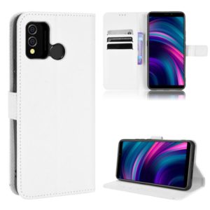 For BLU J9L Diamond Texture Leather Phone Case(White) (OEM)