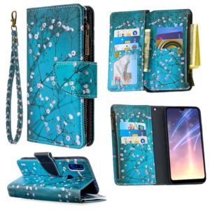For Xiaomi Redmi 7 Colored Drawing Pattern Zipper Horizontal Flip Leather Case with Holder & Card Slots & Wallet(Plum Blossom) (OEM)