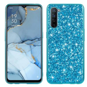 For OPPO Reno3 Glitter Powder Shockproof TPU Protective Case(Blue) (OEM)