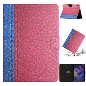 For Samsung Galaxy Tab A8 Stitching Solid Color Smart Leather Tablet Case(Rose Red) (OEM)