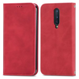 Retro Skin Feel Business Magnetic Horizontal Flip Leather Case With Holder & Card Slots & Wallet & Photo Frame For OnePlus 8(Red) (OEM)