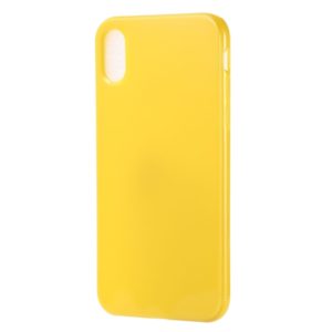 For iPhone XS Max Candy Color TPU Case(Yellow) (OEM)