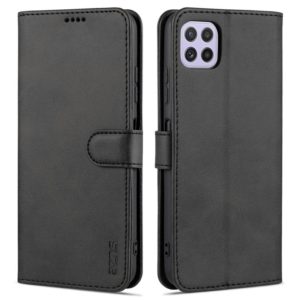 For Samsung Galaxy A22 5G AZNS Skin Feel Calf Texture Horizontal Flip Leather Case with Card Slots & Holder & Wallet(Black) (AZNS) (OEM)