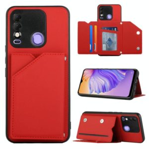 For Tecno Spark 8 Skin Feel PU + TPU + PC Phone Case(Red) (OEM)