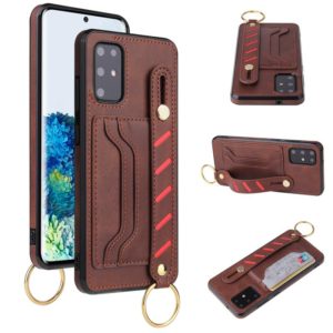 For Huawei P40 Pro Wristband Wallet Leather Phone Case(Brown) (OEM)