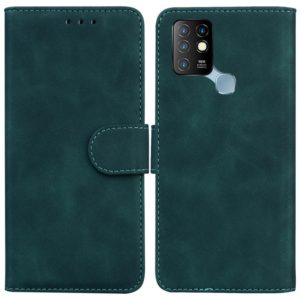 For Infinix Hot 10 X682 Skin Feel Pure Color Flip Leather Phone Case(Green) (OEM)