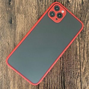 For iPhone 11 Pro Max Shockproof Frosted TPU + PC Protective Case(Red) (OEM)