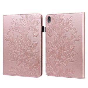For Lenovo Tab P11 2020 11 inch TB-J606F/J606X Lace Flower Embossing Pattern Horizontal Flip Leather Case with Holder & Card Slots & Wallet & Photo Frame(Rose Gold) (OEM)