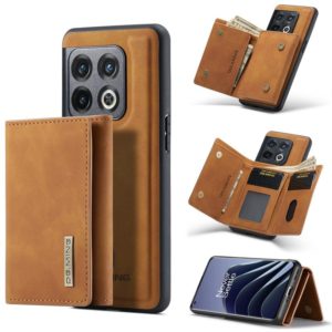 For OnePlus 10 Pro DG.MING M1 Series 3-Fold Multi Card Wallet + Magnetic Phone Case(Brown) (DG.MING) (OEM)