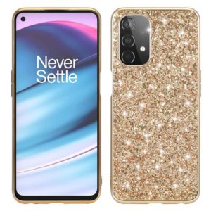 For OnePlus Nord N200 5G Glitter Powder Shockproof TPU Protective Case(Gold) (OEM)