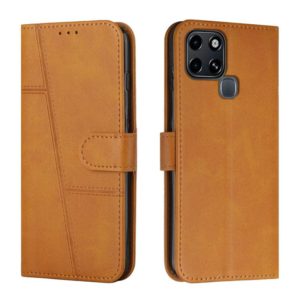 For Infinix Smart 6 Stitching Calf Texture Buckle Leather Phone Case(Yellow) (OEM)