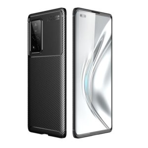 For Huawei Honor V40 Carbon Fiber Texture Shockproof TPU Case(Black) (OEM)