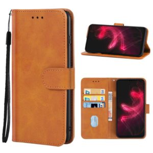 For Sharp Aquos Zero 5G Basic Leather Phone Case(Brown) (OEM)