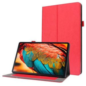 For Lenovo Tab P11 PU Leather Two Fold Bracket Style Flat Anti Falling Cover Protective Shell With Business Card Holder(Red) (OEM)