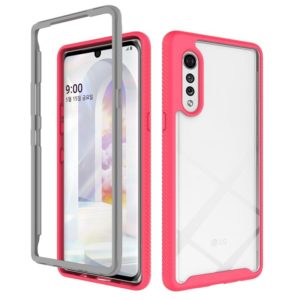 For LG Velvet Starry Sky Solid Color Series Shockproof PC + TPU Protective Case(Red) (OEM)