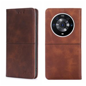 For Honor Magic3 Pro Cow Texture Magnetic Horizontal Flip Leather Phone Case(Dark Brown) (OEM)