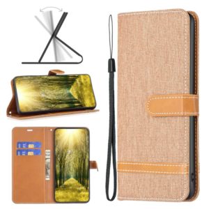 For Nokia G11 / G21 Color Matching Denim Texture Horizontal Flip Leather Case(Brown) (OEM)