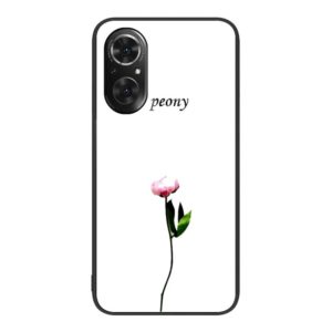 For Honor 50 SE Colorful Painted Glass Phone Case(A Flower) (OEM)