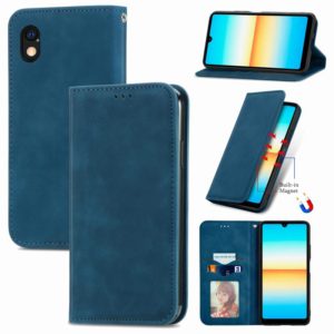 For Sony Xperia Ace III Retro Skin Feel Magnetic Leather Phone Case(Blue) (OEM)