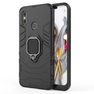 PC + TPU Shockproof Protective Case with Magnetic Ring Holder for Xiaomi Mi 8(Black) (OEM)