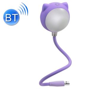 L3 USB Bluetooth Speaker Eye Protection Desk Light Bedroom Bedside Lamp(Purple) (OEM)