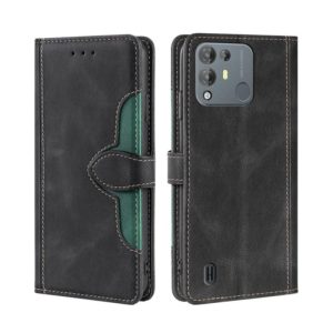 For Blackview A55 Pro Stitching Skin Feel Magnetic Buckle Horizontal Flip PU Leather Case(Black) (OEM)