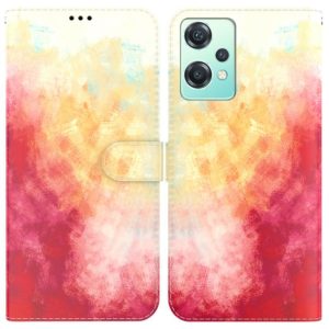 For OnePlus Nord CE 2 Lite 5G Watercolor Pattern Horizontal Flip Leather Phone Case(Spring Cherry) (OEM)