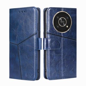 For Honor X30 Geometric Stitching Horizontal Flip Leather Phone Case(Blue) (OEM)
