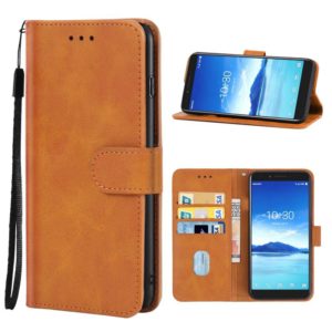 Leather Phone Case For Alcatel 7(Brown) (OEM)