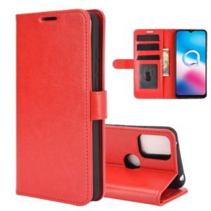 For Alcatel 3X 2020 R64 Texture Single Horizontal Flip Protective Case with Holder & Card Slots & Wallet& Photo Frame(Red) (OEM)