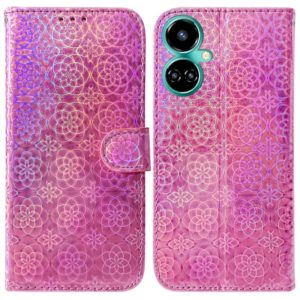 For Tecno Camon 19 Pro 5G Colorful Magnetic Buckle Leather Phone Case(Pink) (OEM)
