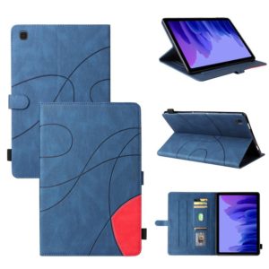 For Samsung Galaxy Tab A7 10.4 (2020) T505/T500 Dual-color Splicing Horizontal Flip PU Leather Case with Holder & Card Slots & Sleep / Wake-up Function(Blue) (OEM)