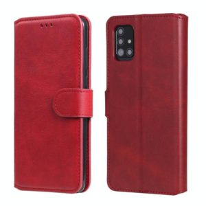 For Samsung Galaxy A51 5G Classic Calf Texture PU + TPU Horizontal Flip Leather Case, with Holder & Card Slots & Wallet(Red) (OEM)