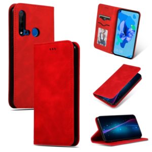 Retro Skin Feel Business Magnetic Horizontal Flip Leather Case for Huawei P20 Lite 2019 / Nova 5i(Red) (OEM)
