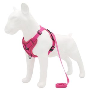 HT-864 Pet Traction Rope Reflective Breathable Dog Chest Strap Vest, Size: M(Rose red) (OEM)
