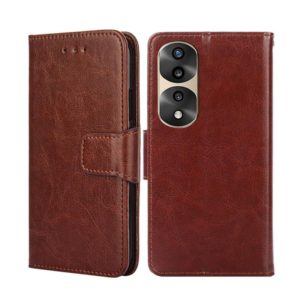 For Honor 70 Pro/70 Pro+ Crystal Texture Leather Phone Case(Brown) (OEM)