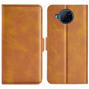 For Nokia X100 Dual-side Magnetic Buckle Leather Phone Case(Yellow) (OEM)