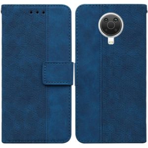 For Nokia G10 / G20 Geometric Embossed Leather Phone Case(Blue) (OEM)