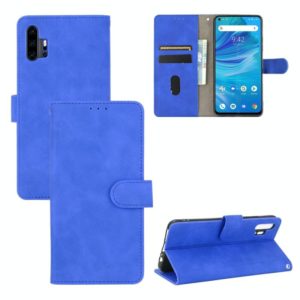 For UMIDIGI F2 Solid Color Skin Feel Magnetic Buckle Horizontal Flip Calf Texture PU Leather Case with Holder & Card Slots & Wallet(Blue) (OEM)