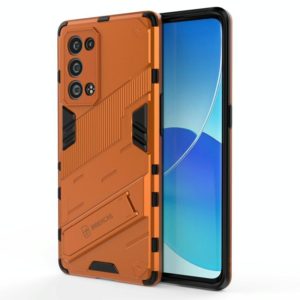 For OPPO Reno6 Pro+ 5G Punk Armor 2 in 1 PC + TPU Shockproof Case with Invisible Holder(Orange) (OEM)