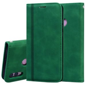 For Huawei P Smart 2019 Frosted Business Magnetic Horizontal Flip PU Leather Case with Holder & Card Slot & Lanyard(Green) (OEM)