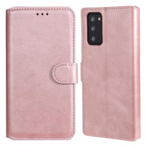 For Samsung Galaxy Note 20 Classic Calf Texture PU + TPU Horizontal Flip Leather Case, with Holder & Card Slots & Wallet(Rose Gold) (OEM)